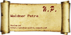 Waldner Petra névjegykártya